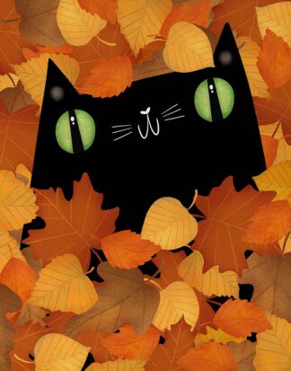 A878D - Avila, Gabriela - Black Cat in Autumn